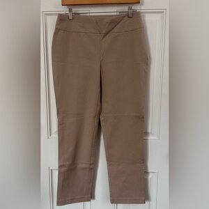 Chico’s Fabulously Slimming Taupe Ankle Pants, 0